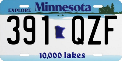 MN license plate 391QZF