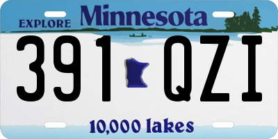 MN license plate 391QZI