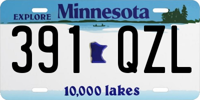 MN license plate 391QZL