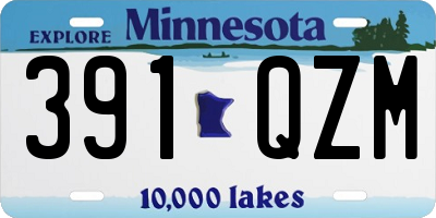 MN license plate 391QZM