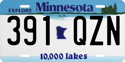 MN license plate 391QZN