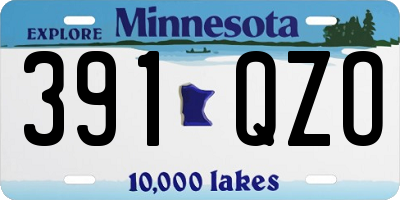 MN license plate 391QZO