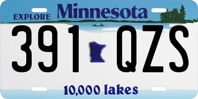 MN license plate 391QZS