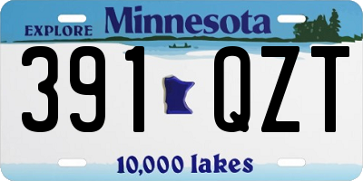 MN license plate 391QZT