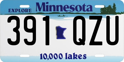 MN license plate 391QZU