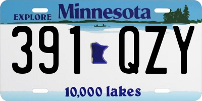 MN license plate 391QZY
