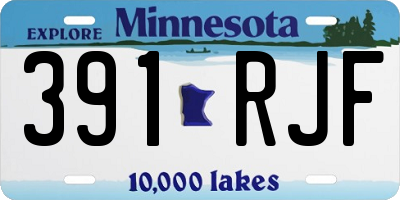 MN license plate 391RJF