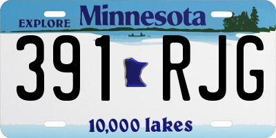 MN license plate 391RJG