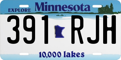 MN license plate 391RJH