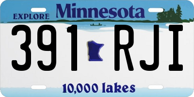 MN license plate 391RJI