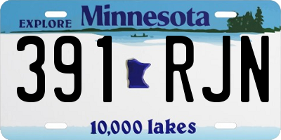 MN license plate 391RJN