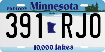 MN license plate 391RJO