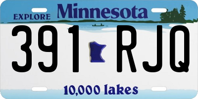 MN license plate 391RJQ