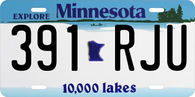 MN license plate 391RJU