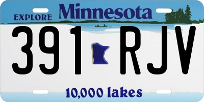 MN license plate 391RJV