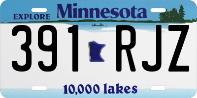 MN license plate 391RJZ