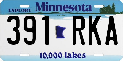 MN license plate 391RKA