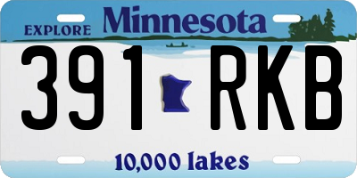 MN license plate 391RKB