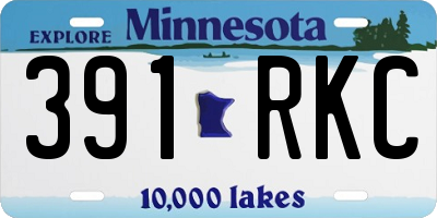 MN license plate 391RKC