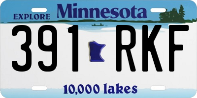 MN license plate 391RKF