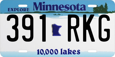 MN license plate 391RKG
