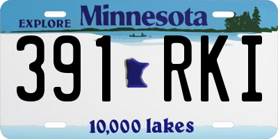 MN license plate 391RKI