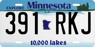MN license plate 391RKJ