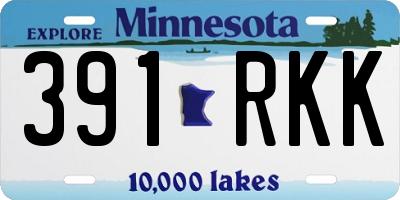 MN license plate 391RKK
