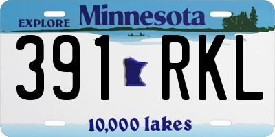 MN license plate 391RKL