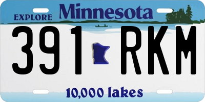 MN license plate 391RKM