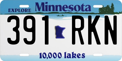 MN license plate 391RKN