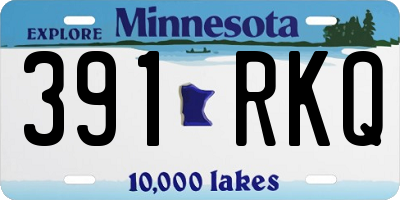 MN license plate 391RKQ