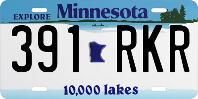 MN license plate 391RKR