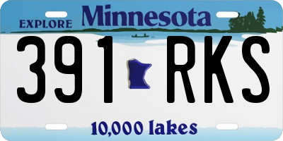 MN license plate 391RKS