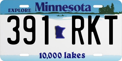 MN license plate 391RKT