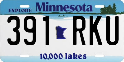 MN license plate 391RKU