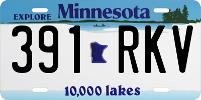 MN license plate 391RKV