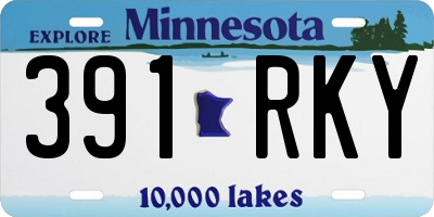 MN license plate 391RKY