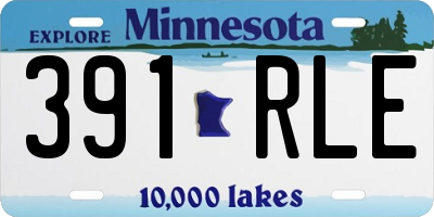 MN license plate 391RLE