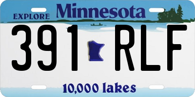 MN license plate 391RLF