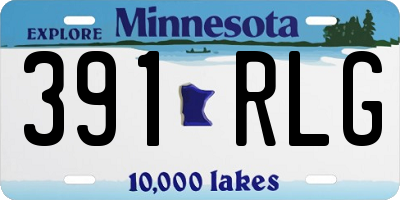 MN license plate 391RLG