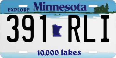 MN license plate 391RLI