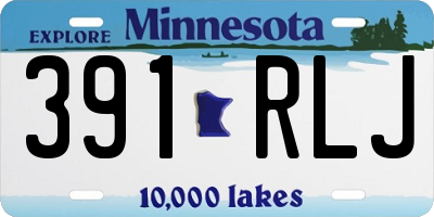 MN license plate 391RLJ