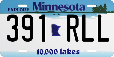 MN license plate 391RLL