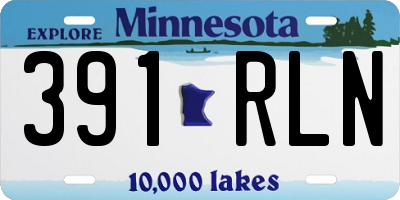 MN license plate 391RLN
