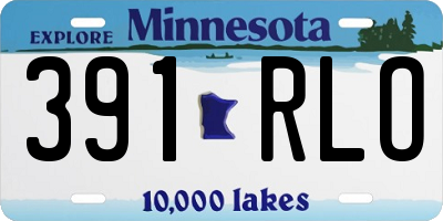 MN license plate 391RLO