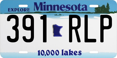 MN license plate 391RLP
