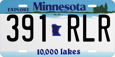 MN license plate 391RLR