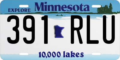 MN license plate 391RLU
