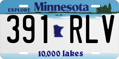 MN license plate 391RLV